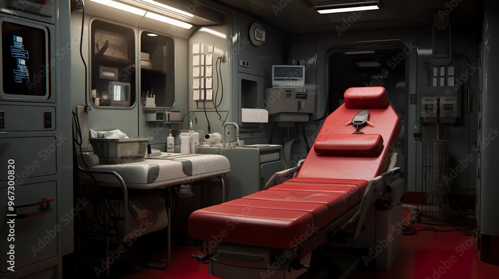 A photo of a hospital blood draw station A photo of a hospital blood draw station