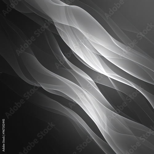 Abstract Gray and White Curving Lines photo