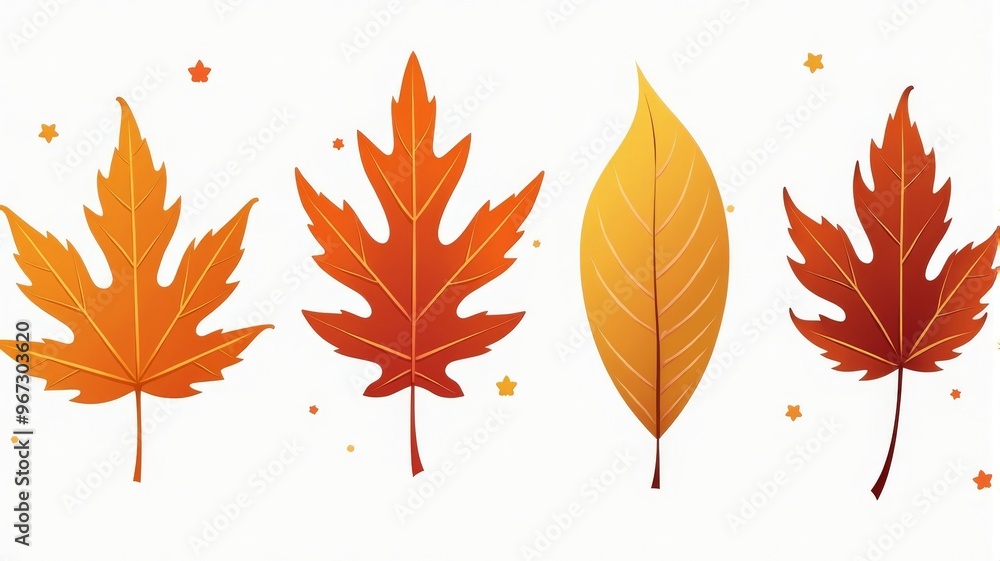 Autumn Leaf Illustration Featuring Colorful Maple Leaves and Stars, Perfect for Fall-Themed Designs and Seasonal Projects Autumn Leaf Illustration Featuring Colorful Maple Leaves and Stars, Perfect for Fall-Themed Designs and Seasonal Projects