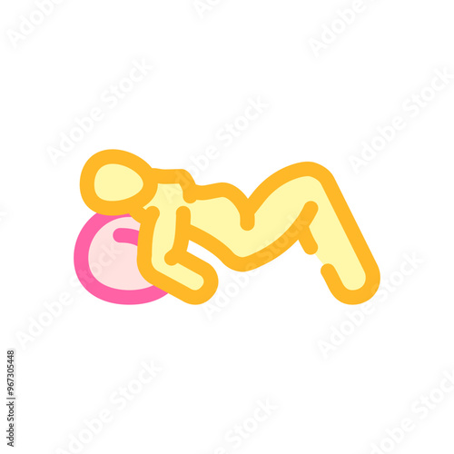 glute bridges pregnant fitness color icon vector. glute bridges pregnant fitness sign. isolated symbol illustration