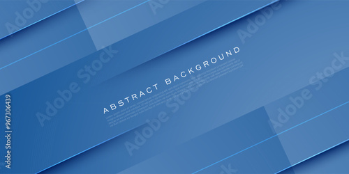 Abstract blue overlap shadow background. Papercut style with straight line and shadow. Blue background with trendy pattern design. Eps10 vector