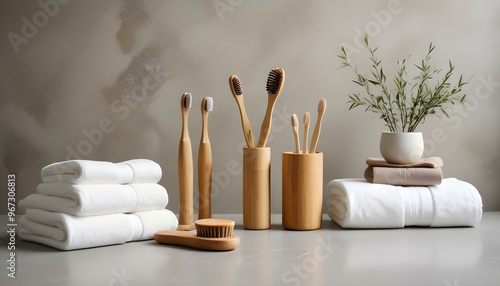 set of brushes for cleaning bathroom