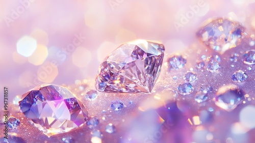 shiny crystal on abstract backgrounnd, luxury jewelry stonne on luxury background, luxury diamond, shining diamond  photo