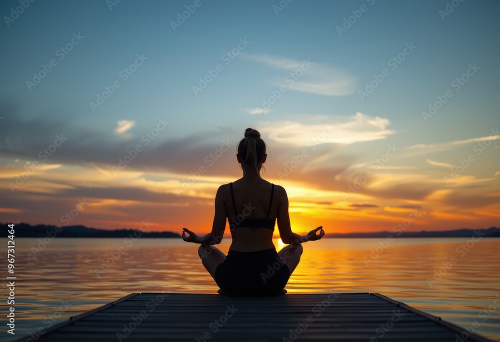 silhouette of a person meditating silhouette of a person meditating