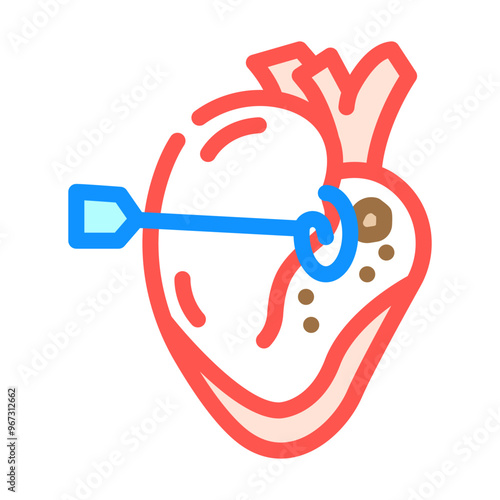 ablation surgery color icon vector. ablation surgery sign. isolated symbol illustration