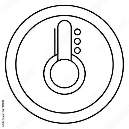 thermostat outline coloring book page line art illustration digital drawing