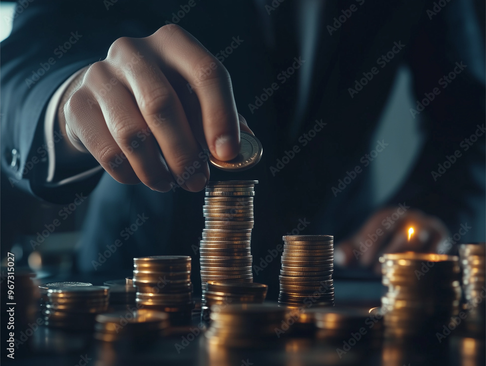 Stacking Coins, Symbolizing Financial Growth and Business Strategy, 기업 자금, 전략, 동전, 돈, money, 돈 세는 장면, 자금 관리, Financial Strategy and Investments, business image. Stacking Coins, Symbolizing Financial Growth and Business Strategy, 기업 자금, 전략, 동전, 돈, money, 돈 세는 장면, 자금 관리, Financial Strategy and Investments, business image.