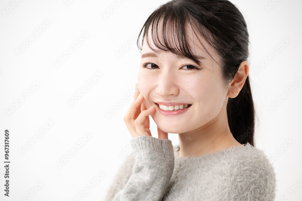 若い女性の横顔