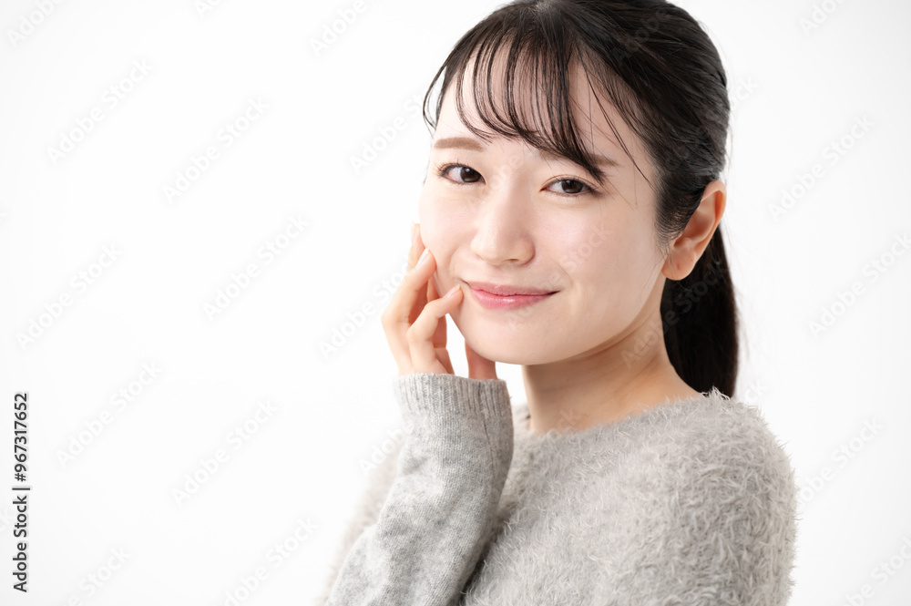 若い女性の横顔 若い女性の横顔