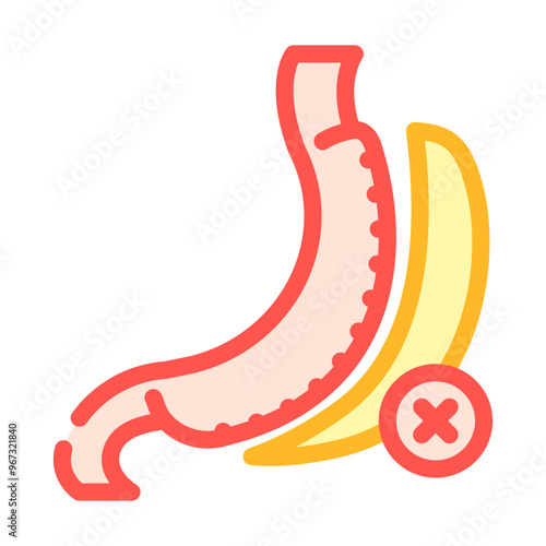 gastrectomy surgery color icon vector. gastrectomy surgery sign. isolated symbol illustration