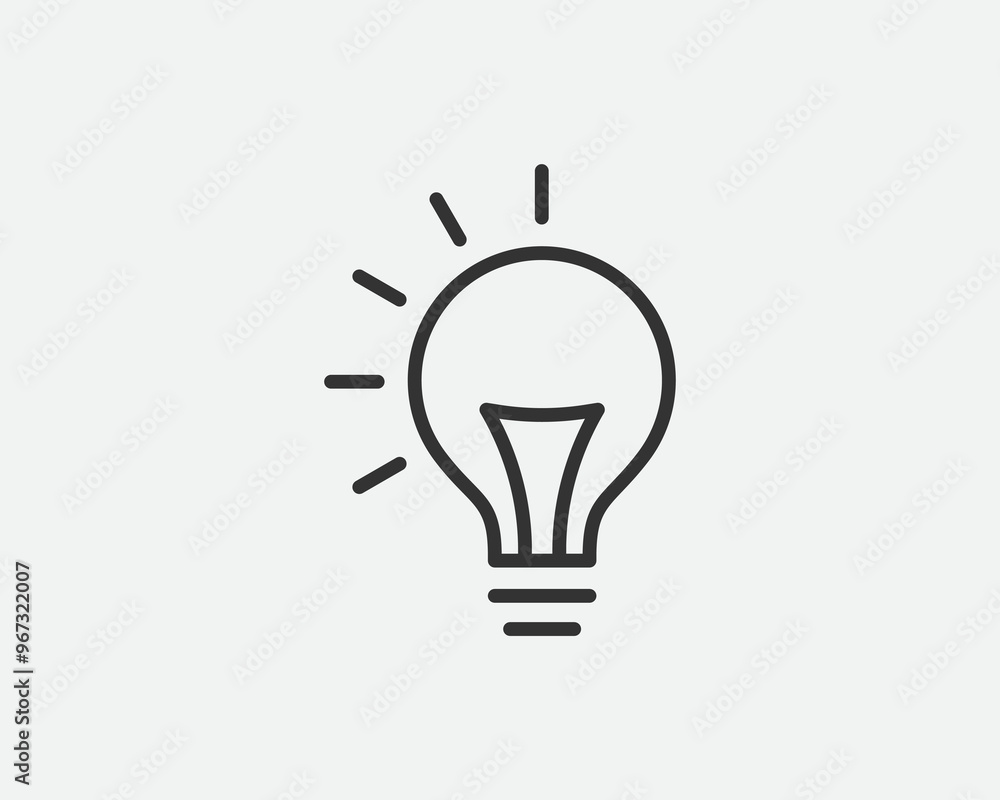 Light dimmer icon line trendy design. Electricity lamp saving energy sign. Black and white flat style. Light dimmer icon line trendy design. Electricity lamp saving energy sign. Black and white flat style.