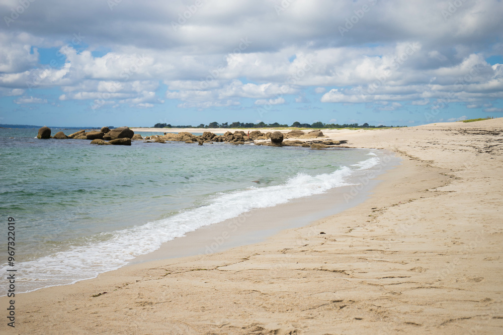 View of Plage de Feunteunodou. Finistere, Brittany, France. View of Plage de Feunteunodou. Finistere, Brittany, France.