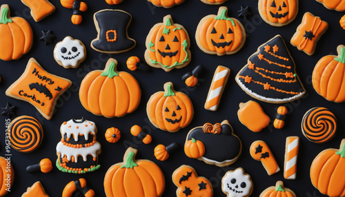 halloween seamless pattern