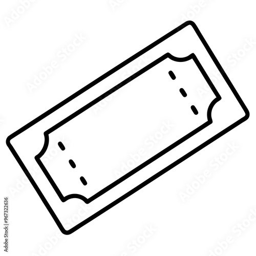 tickets outline coloring book page line art illustration digital drawing