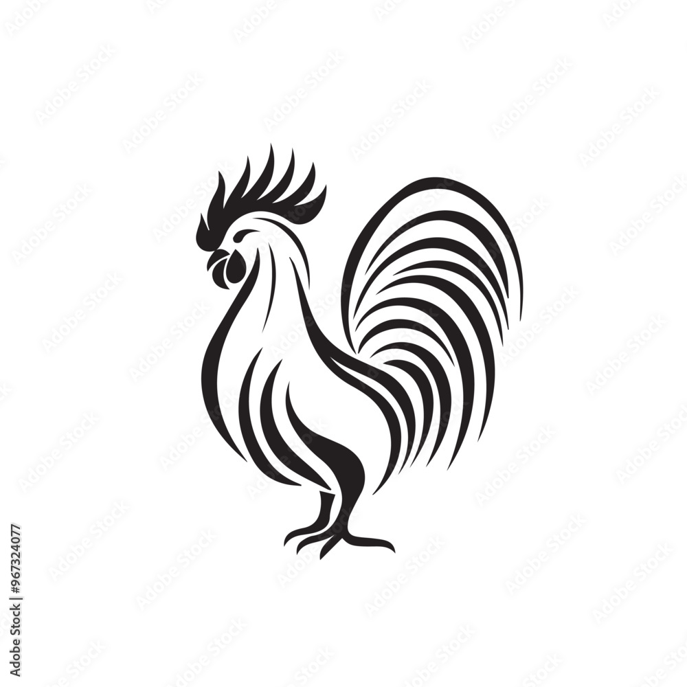 Rooster in cartoon, doodle style . Image for t-shirt, web, mobile apps and ui. Isolated 2d vector illustration in logo, icon, sketch style, Eps 10, black and white. AI Generative Rooster in cartoon, doodle style . Image for t-shirt, web, mobile apps and ui. Isolated 2d vector illustration in logo, icon, sketch style, Eps 10, black and white. AI Generative