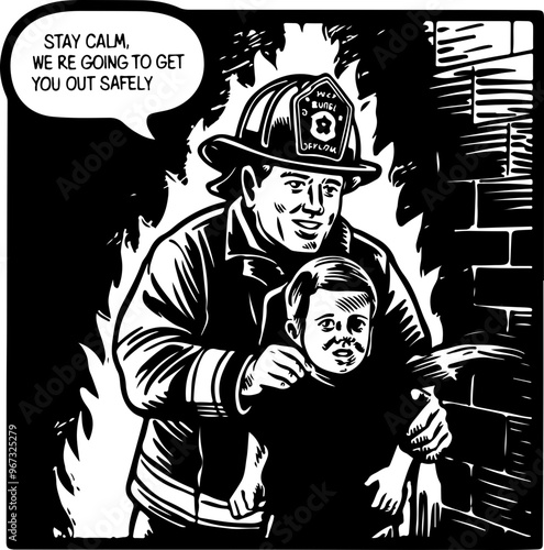 Heroic Firefighter Rescues Child from Flames