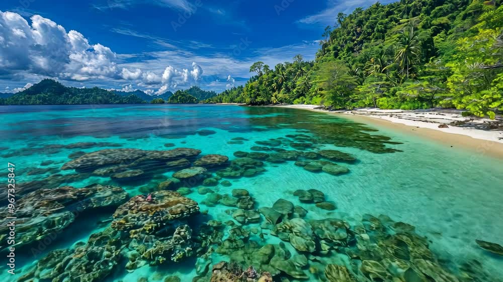 Tropical Paradise: Turquoise Waters and Lush Greenery Tropical Paradise: Turquoise Waters and Lush Greenery