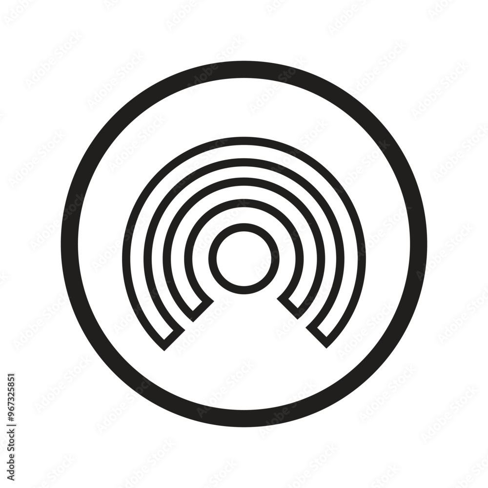 Out line Flat Icon Design With Circle Out line Flat Icon Design With Circle