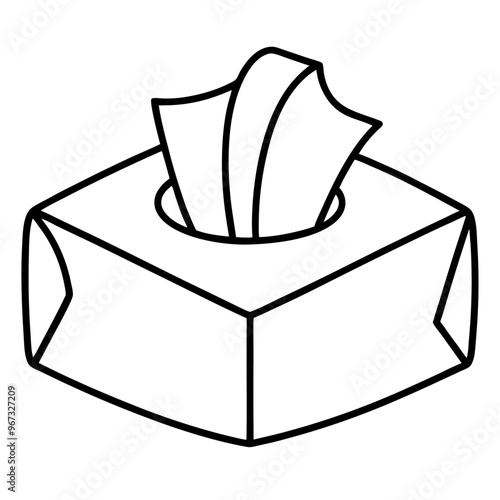 tissue outline coloring book page line art illustration digital drawing