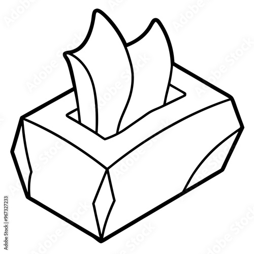 tissue outline coloring book page line art illustration digital drawing