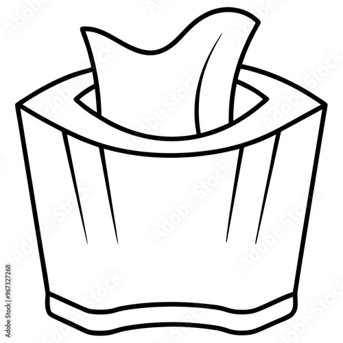 tissue outline coloring book page line art illustration digital drawing