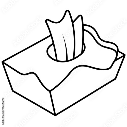 tissue outline coloring book page line art illustration digital drawing