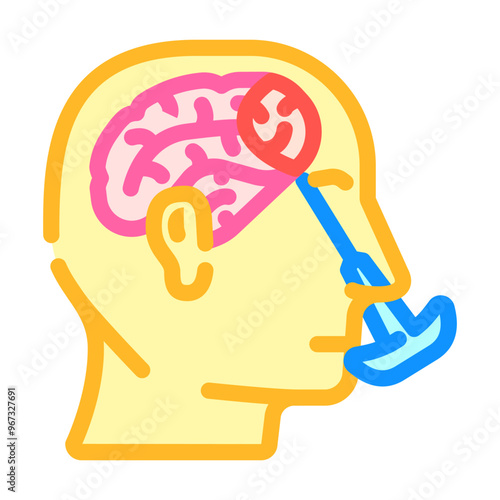 lobotomy surgery color icon vector. lobotomy surgery sign. isolated symbol illustration