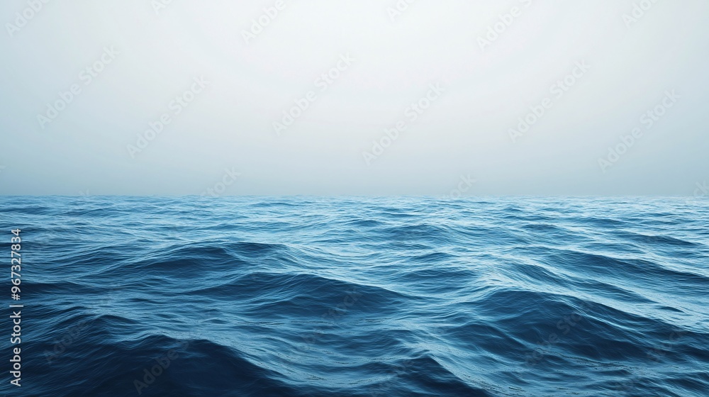 Fototapeta premium Calm Sea Water with Subtle Wavelets and a Clear Blue Sky