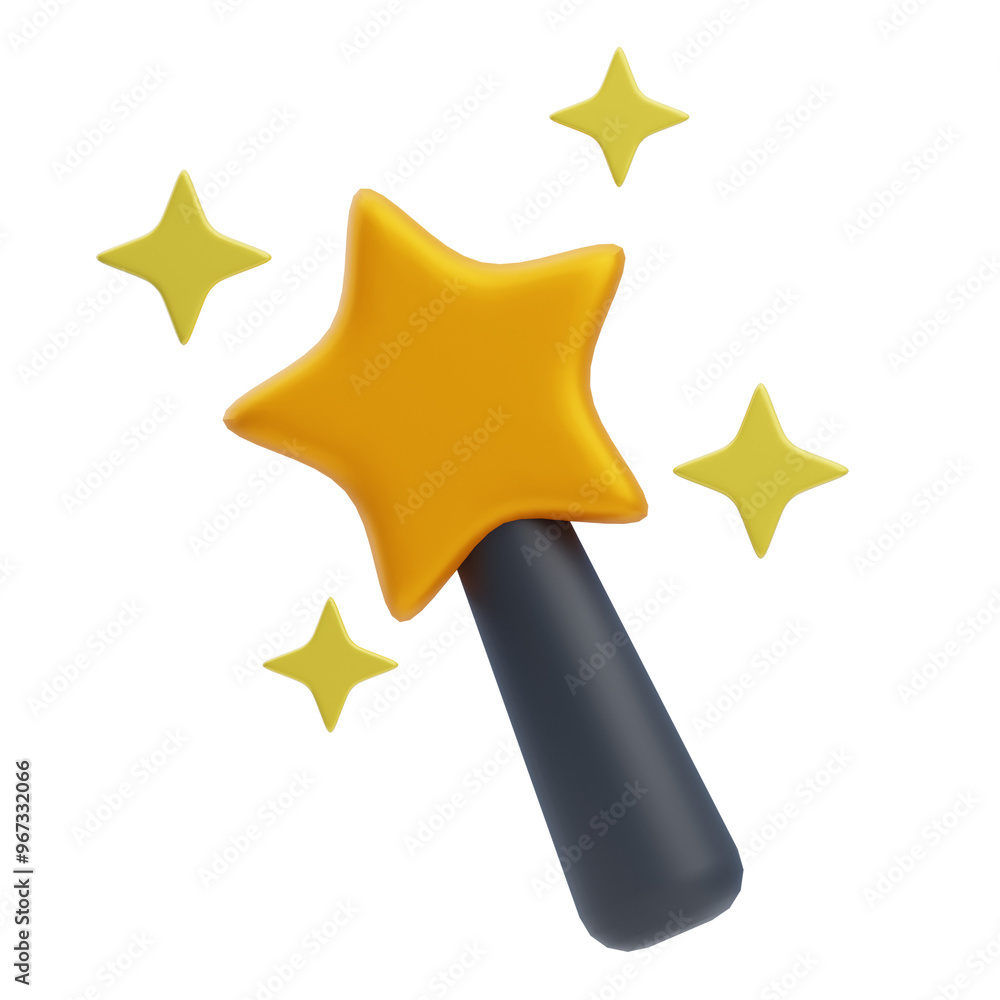 3D Magic Star Wand Carnival Prop 3D Magic Star Wand Carnival Prop