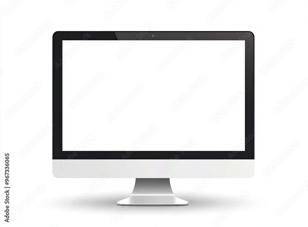 Black and white vector illustration of an iMac with a blank screen on a white background. Created with Ai Black and white vector illustration of an iMac with a blank screen on a white background. Created with Ai