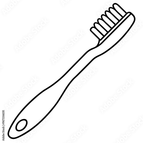 toothbrush outline coloring book page line art illustration digital drawing