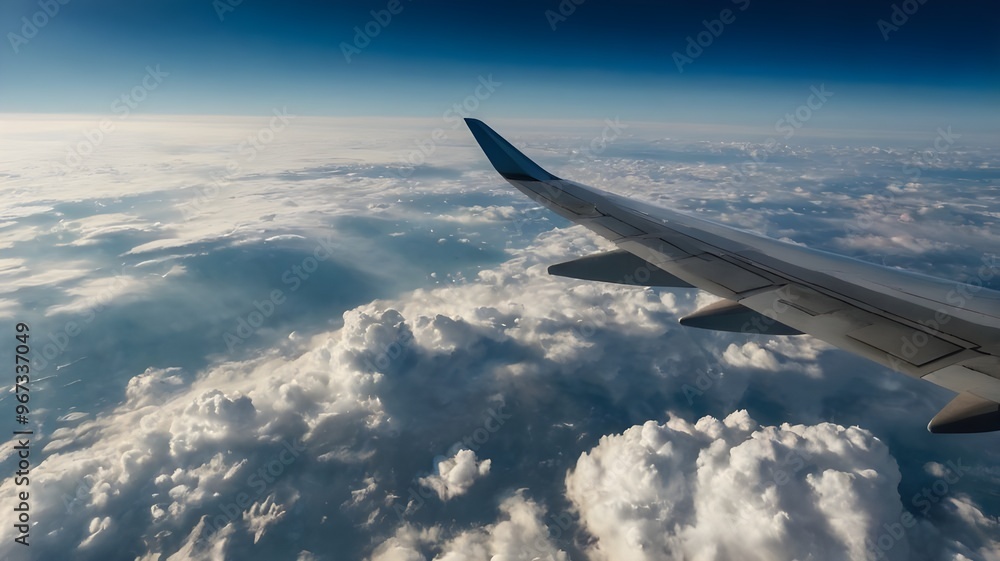 Obraz premium view from airplane window