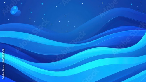 Experience the dynamic flow of sleek blue water waves, perfect for modern design projects and digital applications.