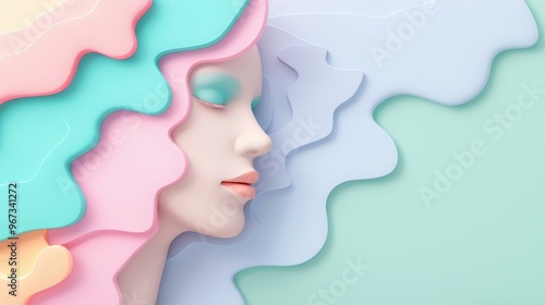 Unleash your creativity with this vibrant pastel jigsaw head design, perfect for showcasing fresh ideas and unique solutions