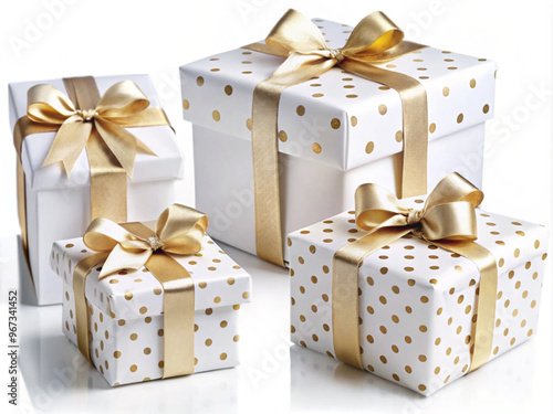 Elegant White and Gold Gift Boxes for Special Occasions