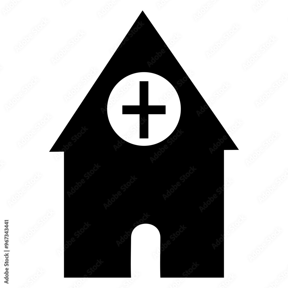 Fototapeta premium hospital building icon