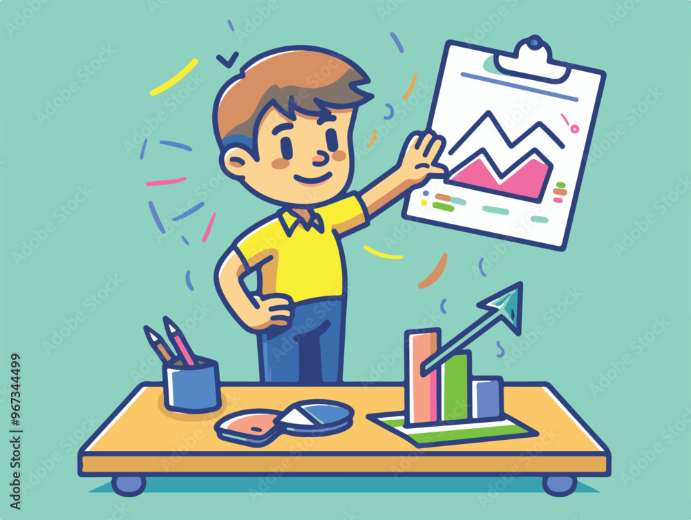 A vectorial icon representing a young teacher giving a course about statistics and creating charts in the R-programming language. Simple hand-drawn. Less details. Kawai flat style.
A vectorial icon representing a young teacher giving a course about statistics and creating charts in the R-programming language. Simple hand-drawn. Less details. Kawai flat style.