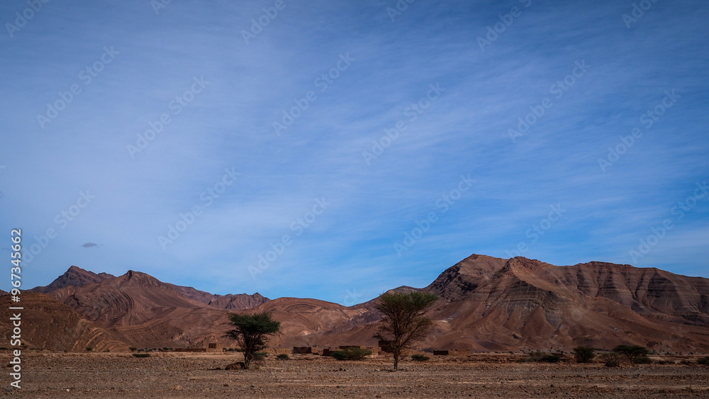 The desert landscape of Southern Morocco The desert landscape of Southern Morocco