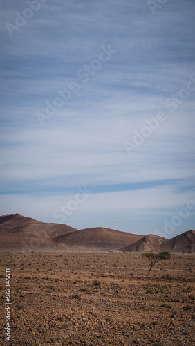 The desert landscape of Southern Morocco