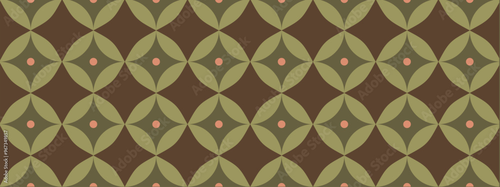 50s Mid Century Modern Seamless Pattern, Vector Pattern 50s Mid Century Modern Seamless Pattern, Vector Pattern
