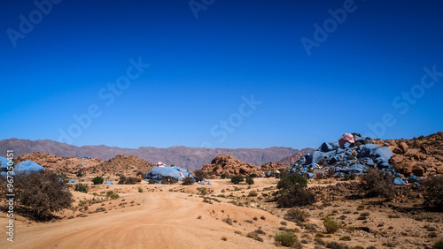 The landscape around Tafraoute in Morocco