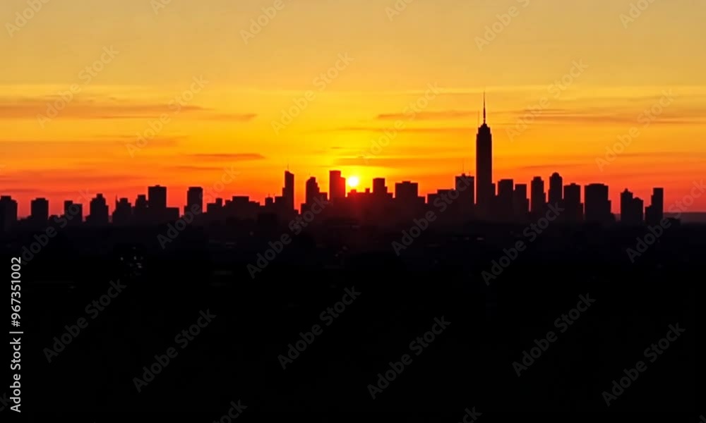 Sunrise Over Cityscape Sunrise Over Cityscape