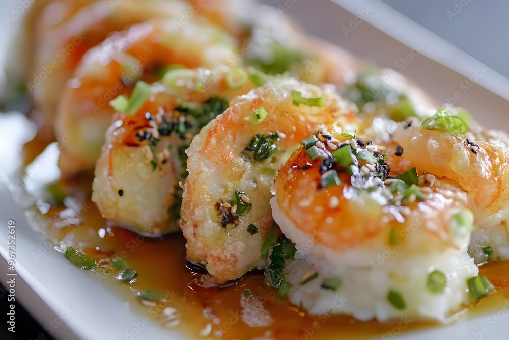 Delicious Shrimp with Rice and Sauce Delicious Shrimp with Rice and Sauce