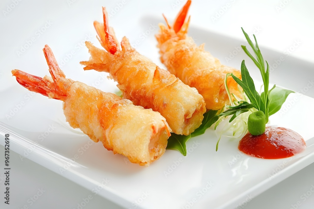 Crispy Shrimp Tempura with Sauce Crispy Shrimp Tempura with Sauce