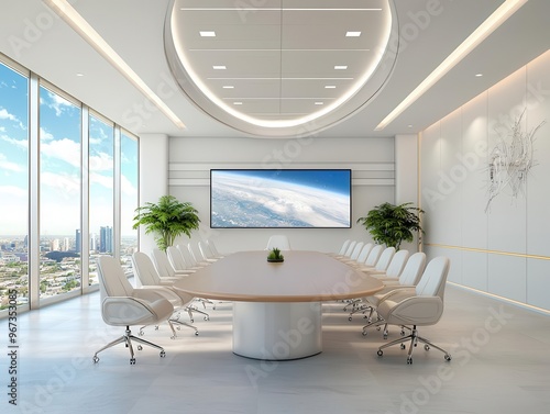 Space elevator construction company boardroom