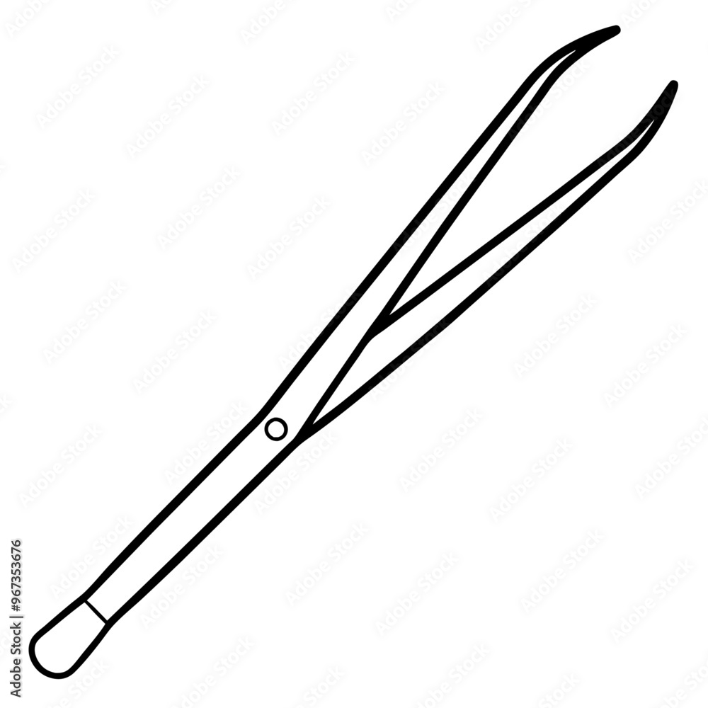 tweezers outline coloring book page line art illustration digital drawing tweezers outline coloring book page line art illustration digital drawing