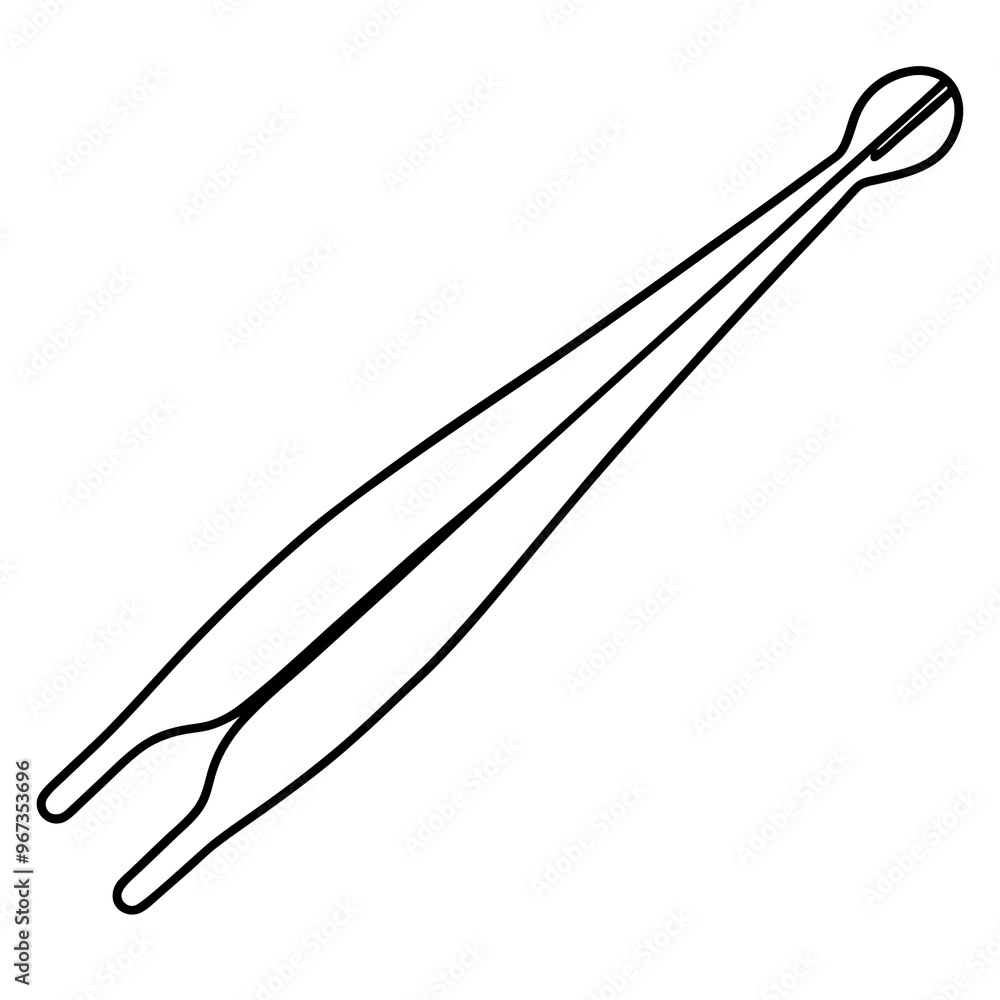 tweezers outline coloring book page line art illustration digital drawing tweezers outline coloring book page line art illustration digital drawing