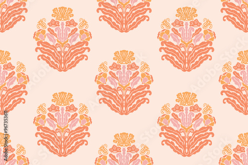 Motifs African boho paisley Floral embroidery Ikat pattern border. Ethnic ikat floral Ethnic Indian Pattern Ikat pattern Ethnic Pattern.Border indian floral Aztec embroidery border seamless patterns.