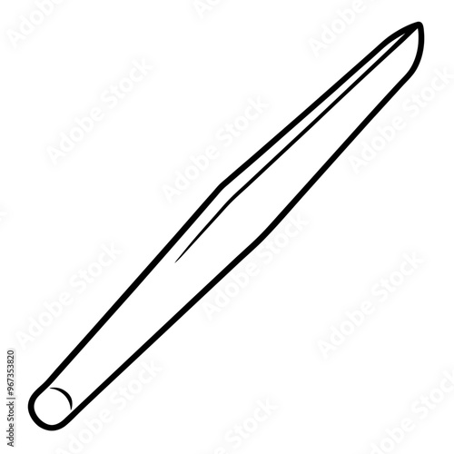 tweezers outline coloring book page line art illustration digital drawing