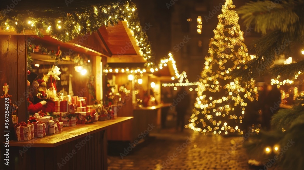Christmas Market at Night Christmas Market at Night